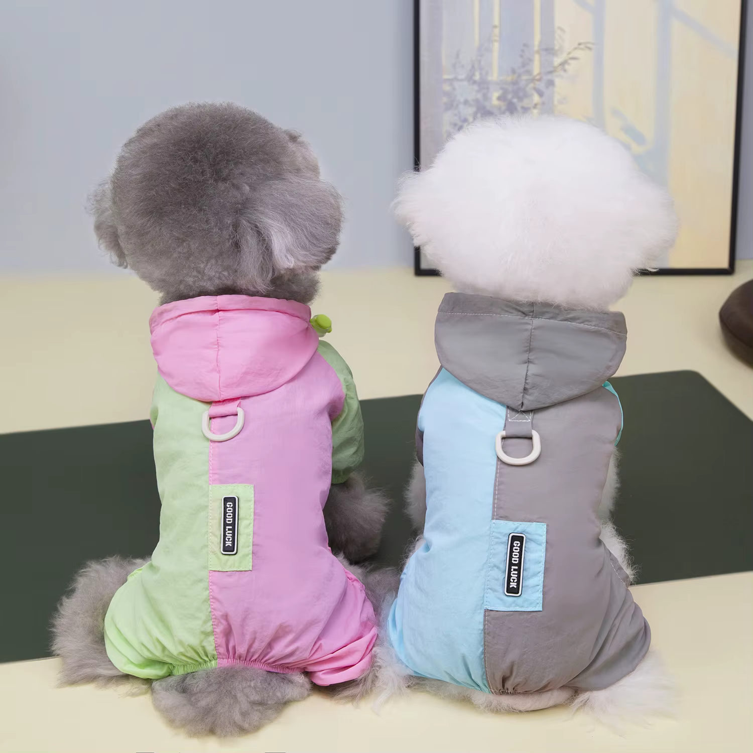Pet dog clothes pet four-legged waterproof outdoor pet clothing autumn and winter three-color lightweight four-legged clothing — image 1