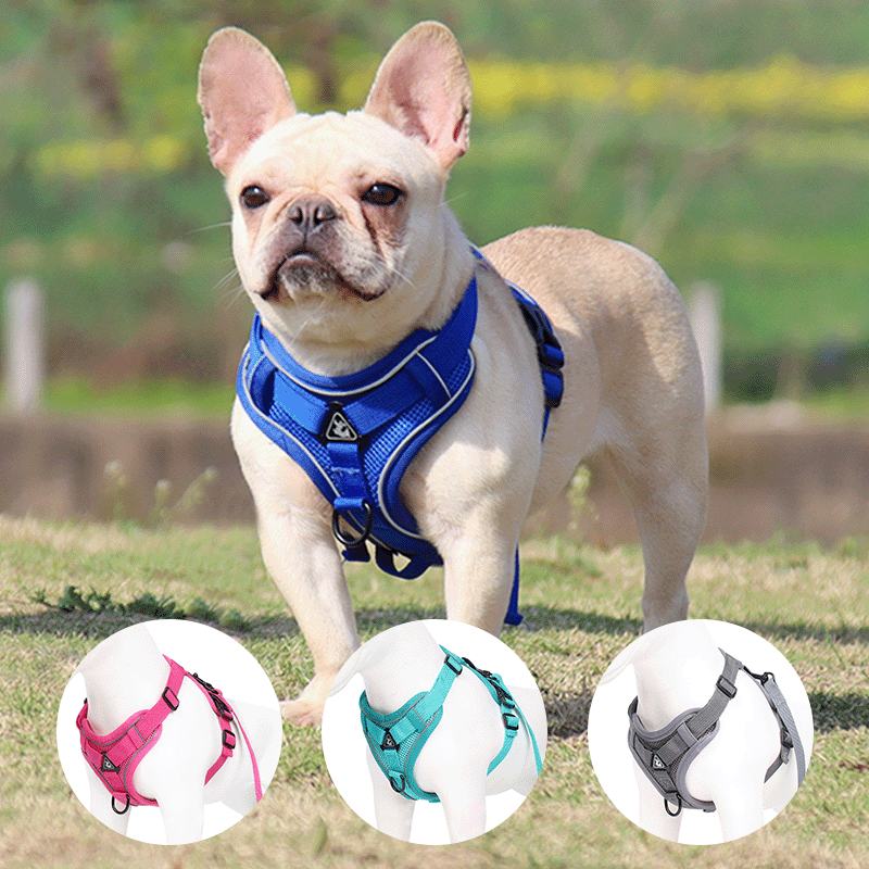 Cinturón de paseo reflectivo y respirable para perros con estilo de chaleco — imagen 1