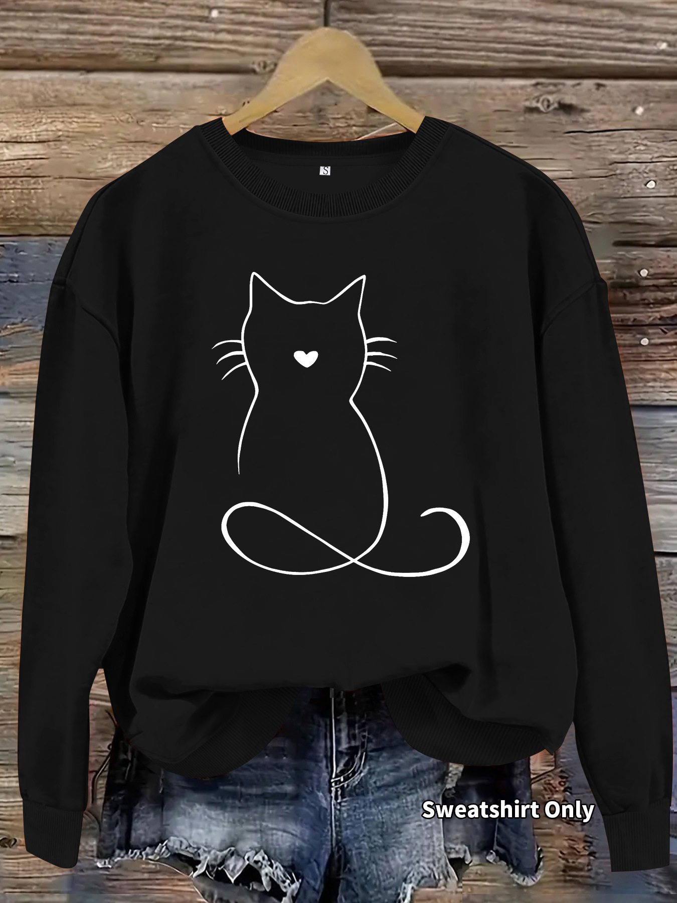 Printed hoodie with kitten pattern — image 10