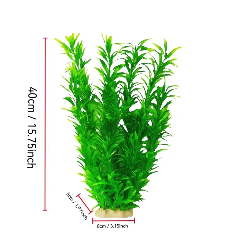 Handmade Aquatic Plant Landscape Green Artificial Aquarium Plant Fish Tank Decoration Realistic For Home Fish Tank Decor — image 6