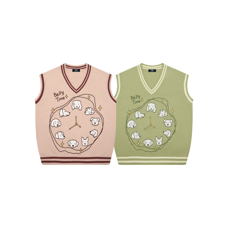 Dog clock design sweater vest — image 6