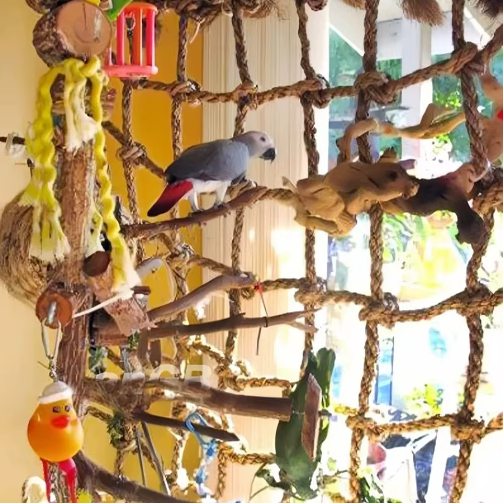 Bird Toy Parrot Rope Climbing Net Bird Supplies Gnawing Toy Parrot Adventure Toy — image 4