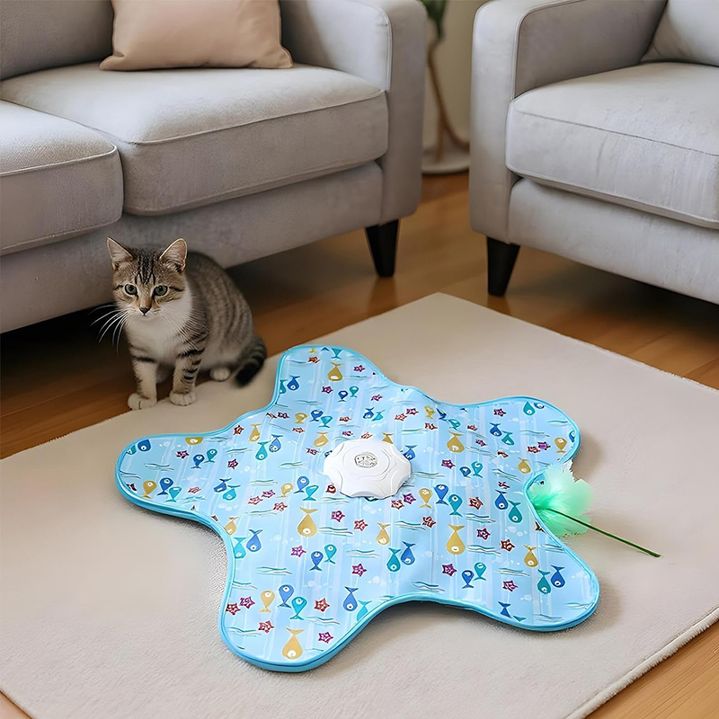 Interactive Hide and Seek Cat Toy with Motion-Activated Mouse, Squeaky Sounds & Surprise Feathers for Kittens — image 3