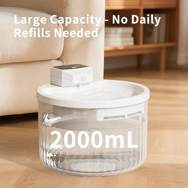 Filtro de Agua para Mascotas, Capacidad Grande, Dispensador Automático de Agua para Gatos Sin Necesidad de Recargar Diariamente, Bomba Ultra-Silenciosa Amigable con el Sueño — imagen 2
