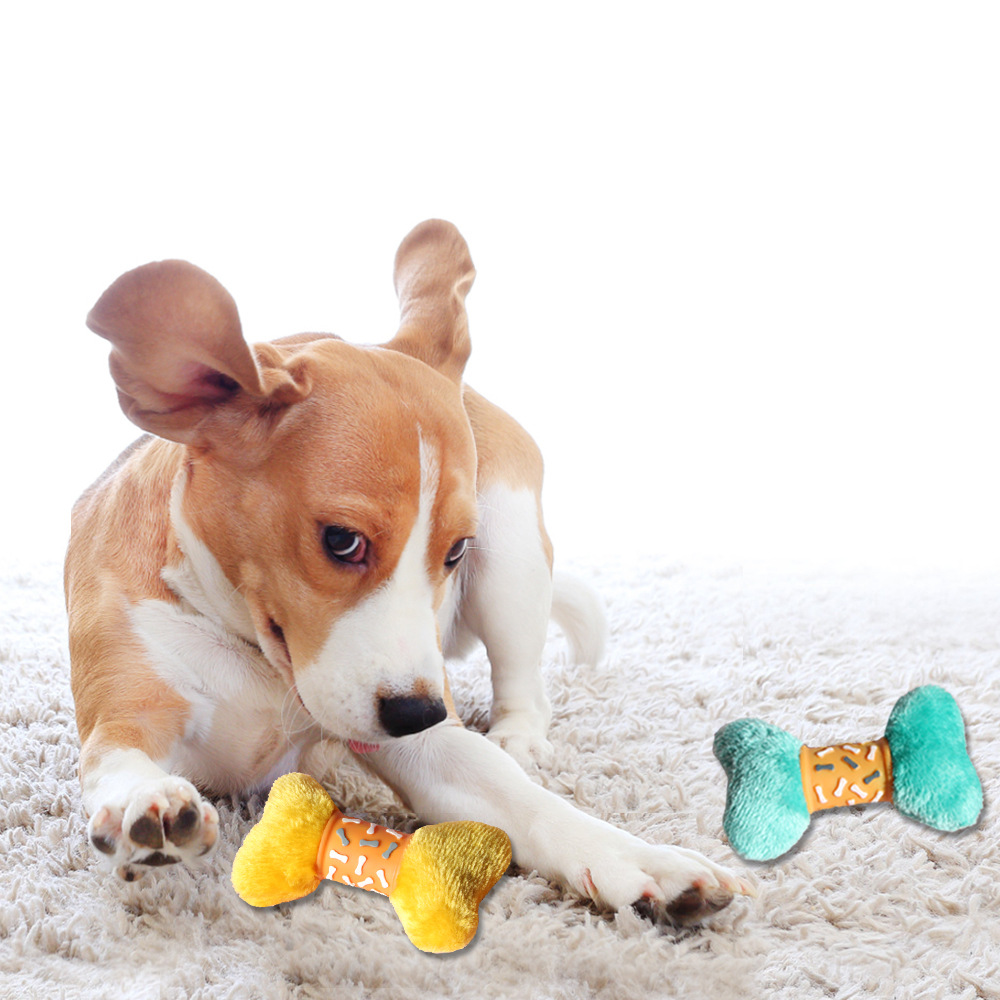 Dog Toy Puppy Teddy Pet Bite-Resistant Cleaning Puppy Plush Bone Supplies Golden Retriever Large Dog Molar — image 2