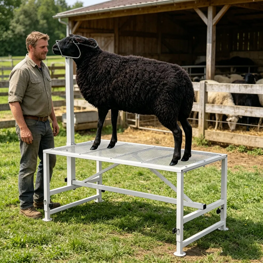Livestock Stand with Adjustable Height and Metal — image 1