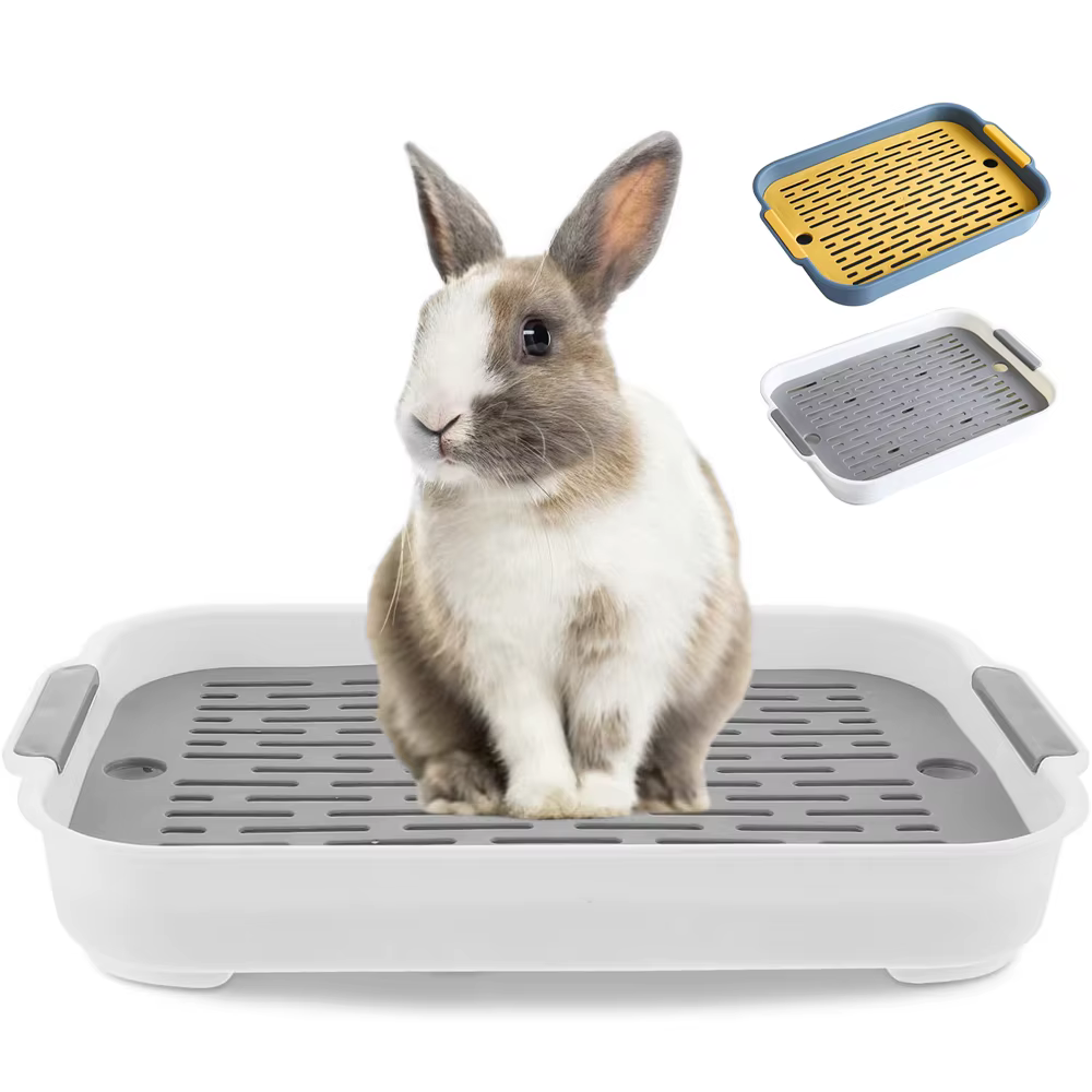 Caja de Lecho para Conejo y Pequeños Animales - Baño para Ferretes, Hamsters, Gatos, etc. — imagen 1