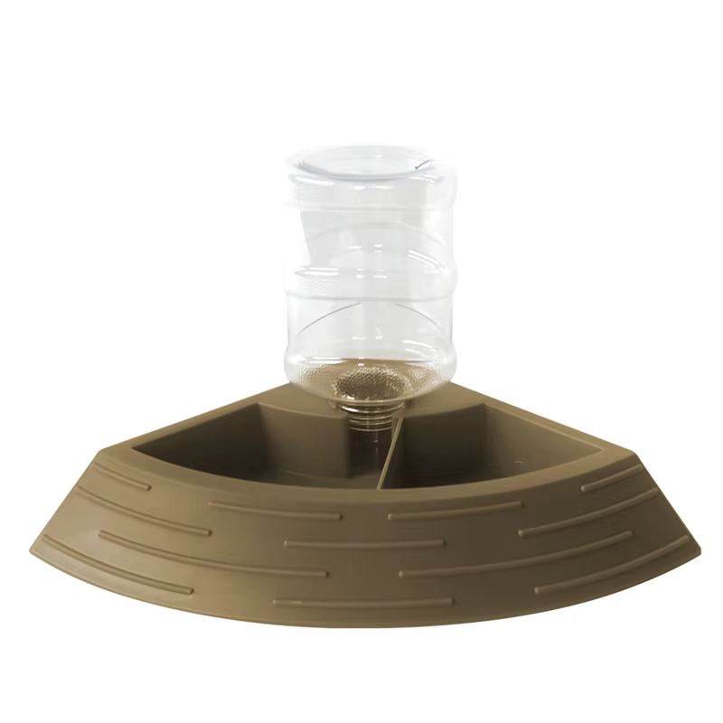Random Color Automatic Reptile Feeder Lizard Water Bowl Corner Dish with Water Bottle for Pet Turtle Maned Lion Gecko Lizard — image 5