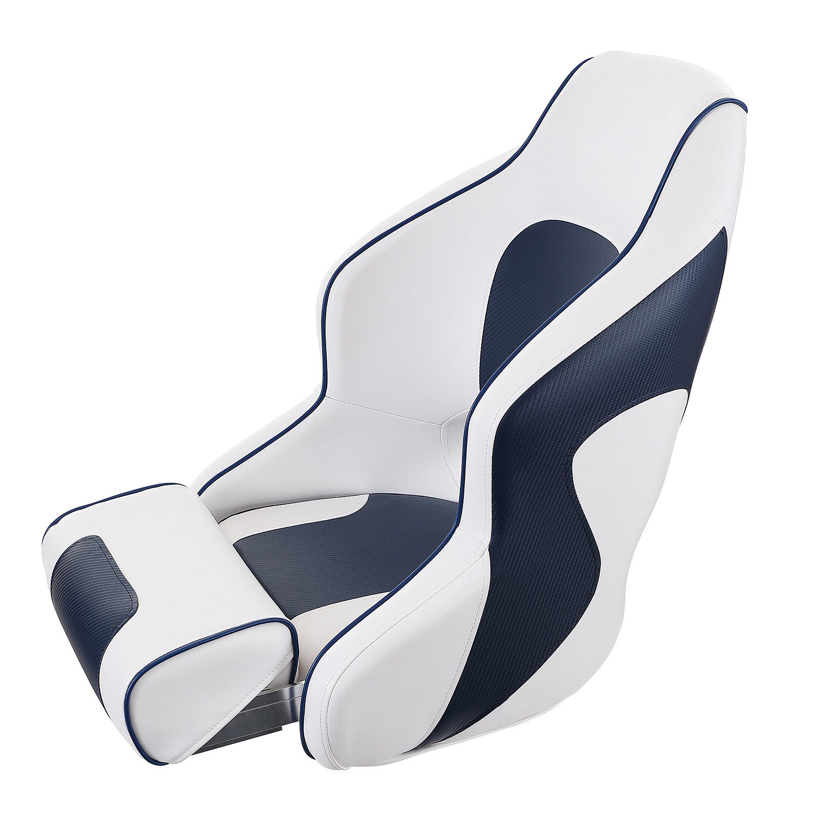 Captain Bucket Seat Boat Seat, Flip Up Boat Seat, With Thickened Sponge Padding, Flip-up Bolster Boat Captain Chair For Fishing Boat, Sightseeing Boat, Speedboat, Canoe, 1-Piece — imagen 1