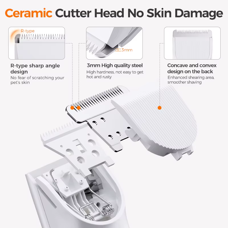 ROJECO Electric Pet Trimmer 4 in 1 Professional Grooming Kit For Dog Cat Hair Multifunctional Dog Trimmer Haircut Shaver Clipper — image 5