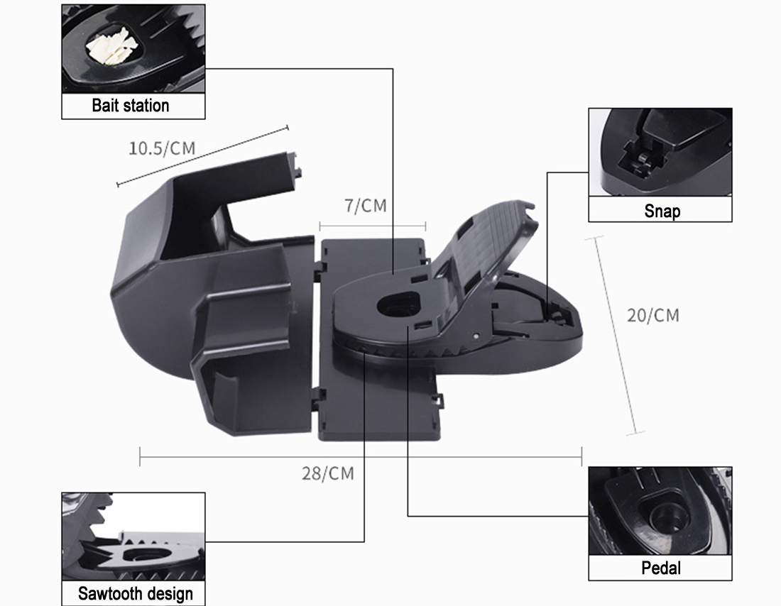 Safe Plastic Tunnel Rat Trap Humane Smart Rat Killer Cage Mice Rodent Animal Control Catch Bait Mouse Trap — image 6