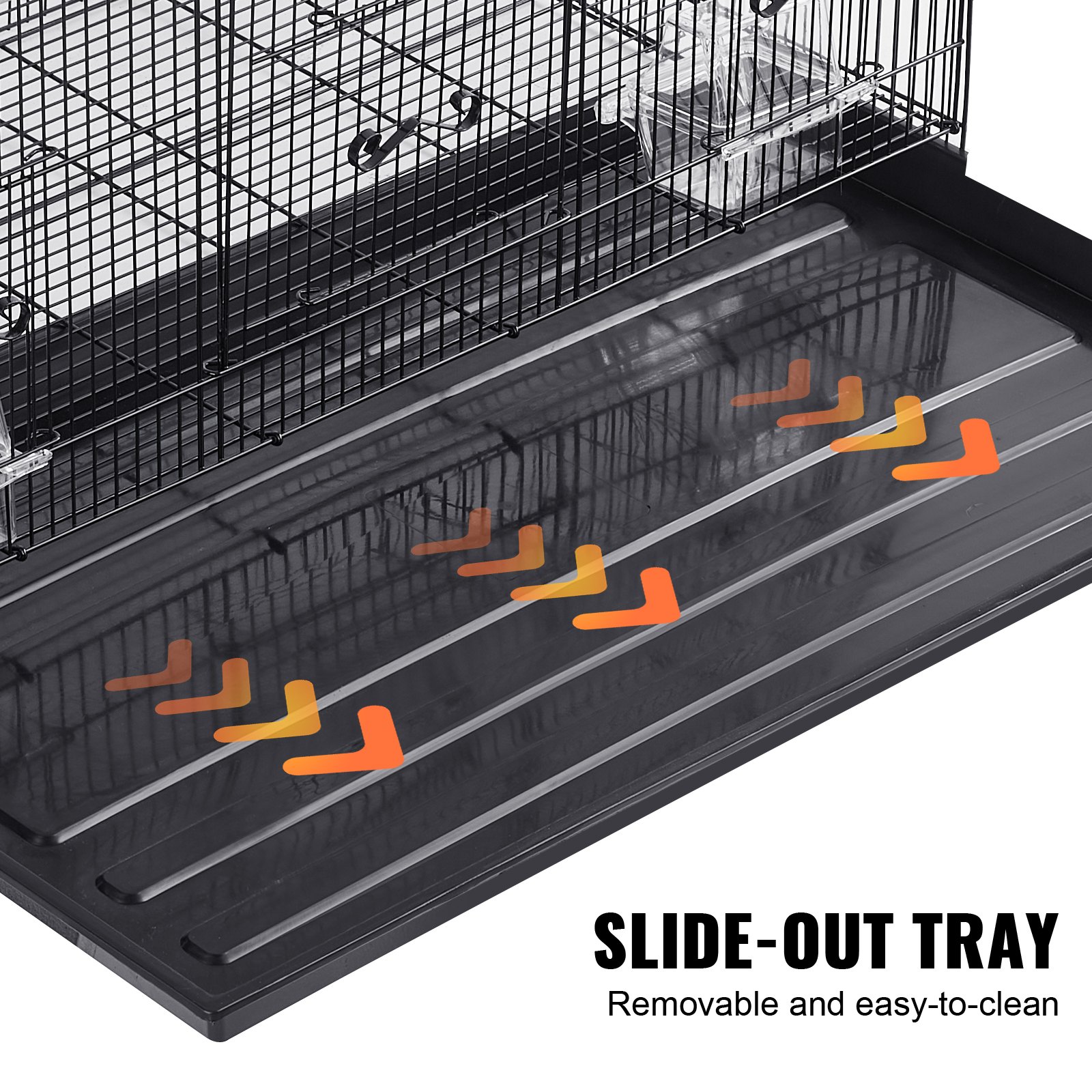 Caja para Pájaros de Metal Grande: Cámaras para Loros, Canarios, Amazones, Budgies y Colibris con Soporte Rodante y Plataforma — imagen 2