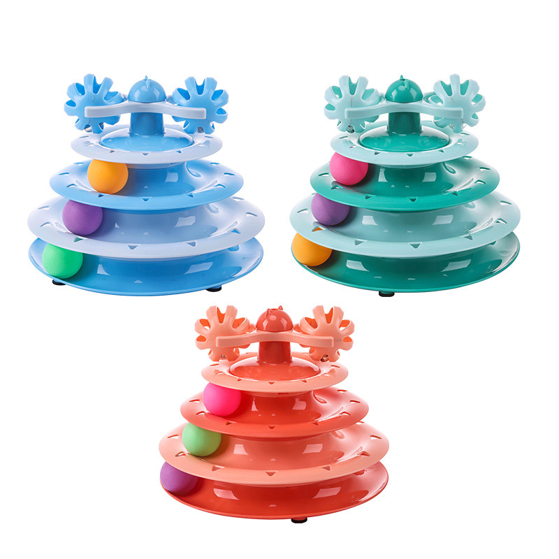 Four-layer track cat turntable cat toy cat turntable ball self-entertainment cat pet toy — image 9