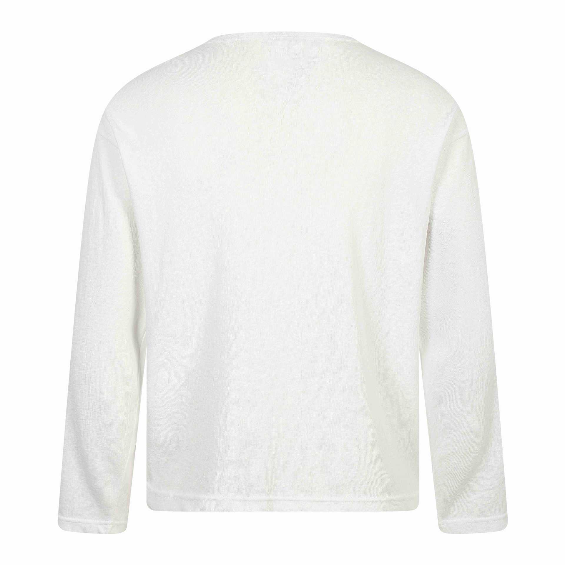 Trendy Wooden Horse Stamp Print Loose Long Sleeve T-Shirt — image 5