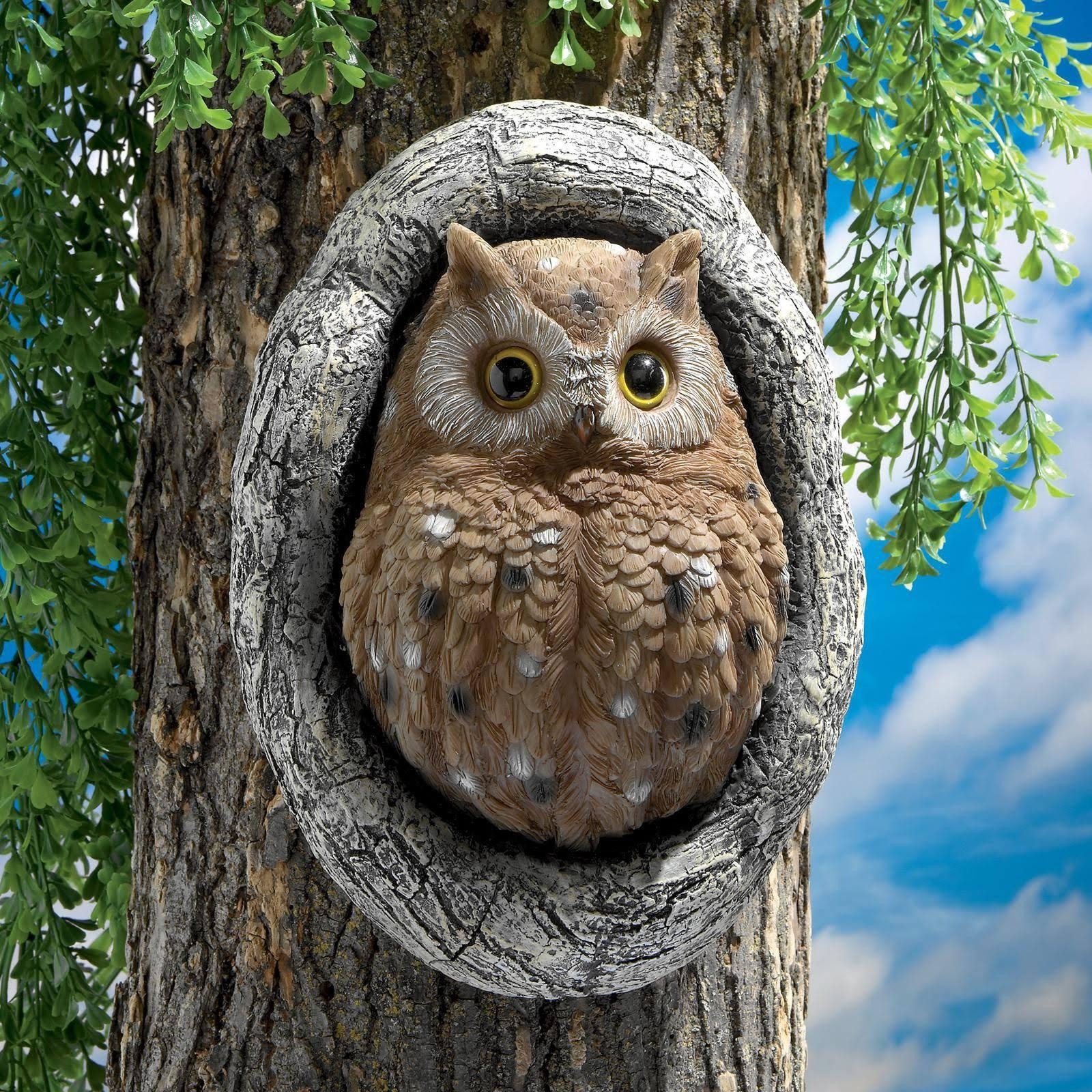 Resin pendant Owl hanging board Outdoor pendant — image 2