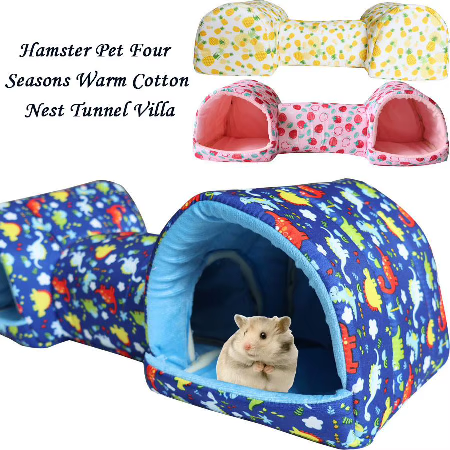 Hamster Rodents Hideaway Toy Gerbil Bed Hideouts Pet Tunnel Cave for Ferrets Hamster Guinea Pigs Sleeping Hideaway Tube F5K3 — image 2