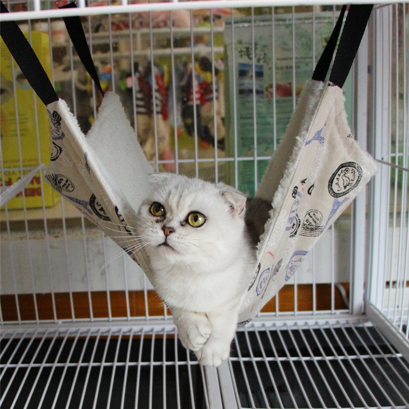 Cama Colgante Suave para Gatos - Manta de Hamaca Caliente para Invierno — imagen 2