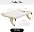 Mewoofun Cat Hammock One-Step Sliding Clamping Slot Adjustment Cat Window Hammock with Removable Covers 15kg Pet Accessories — image 15