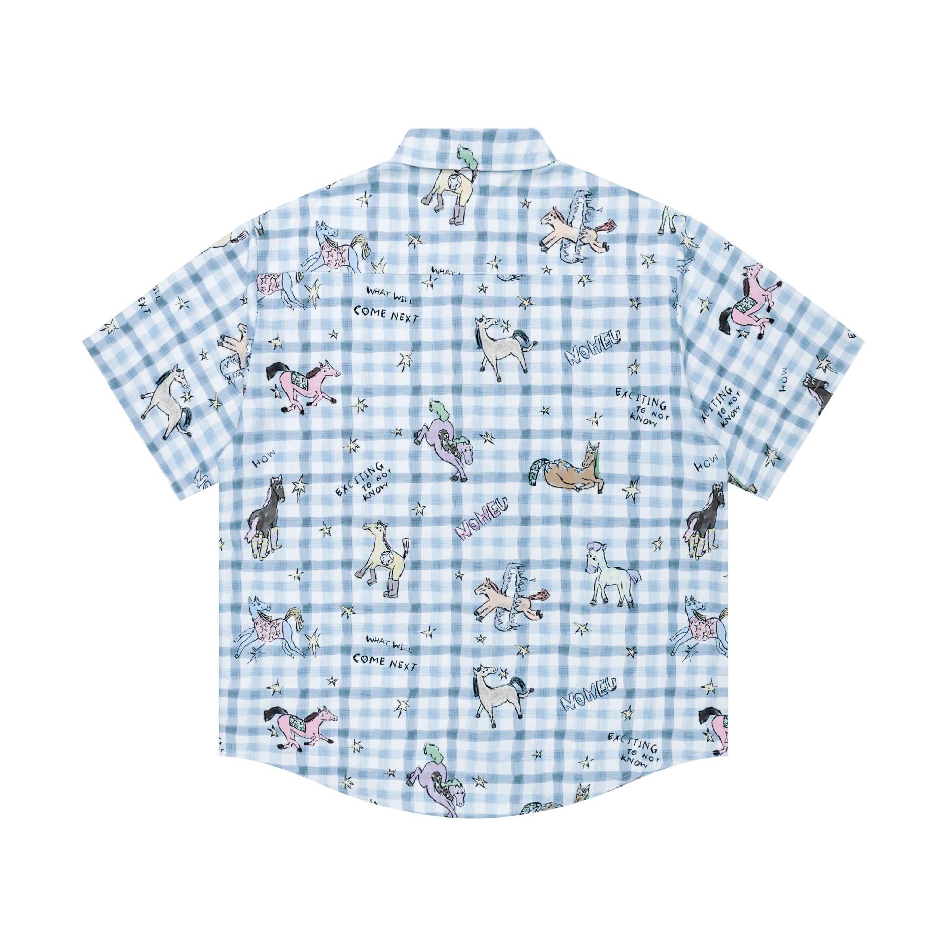 Camiseta de manga corta con estampado de pony dibujado a mano — imagen 5