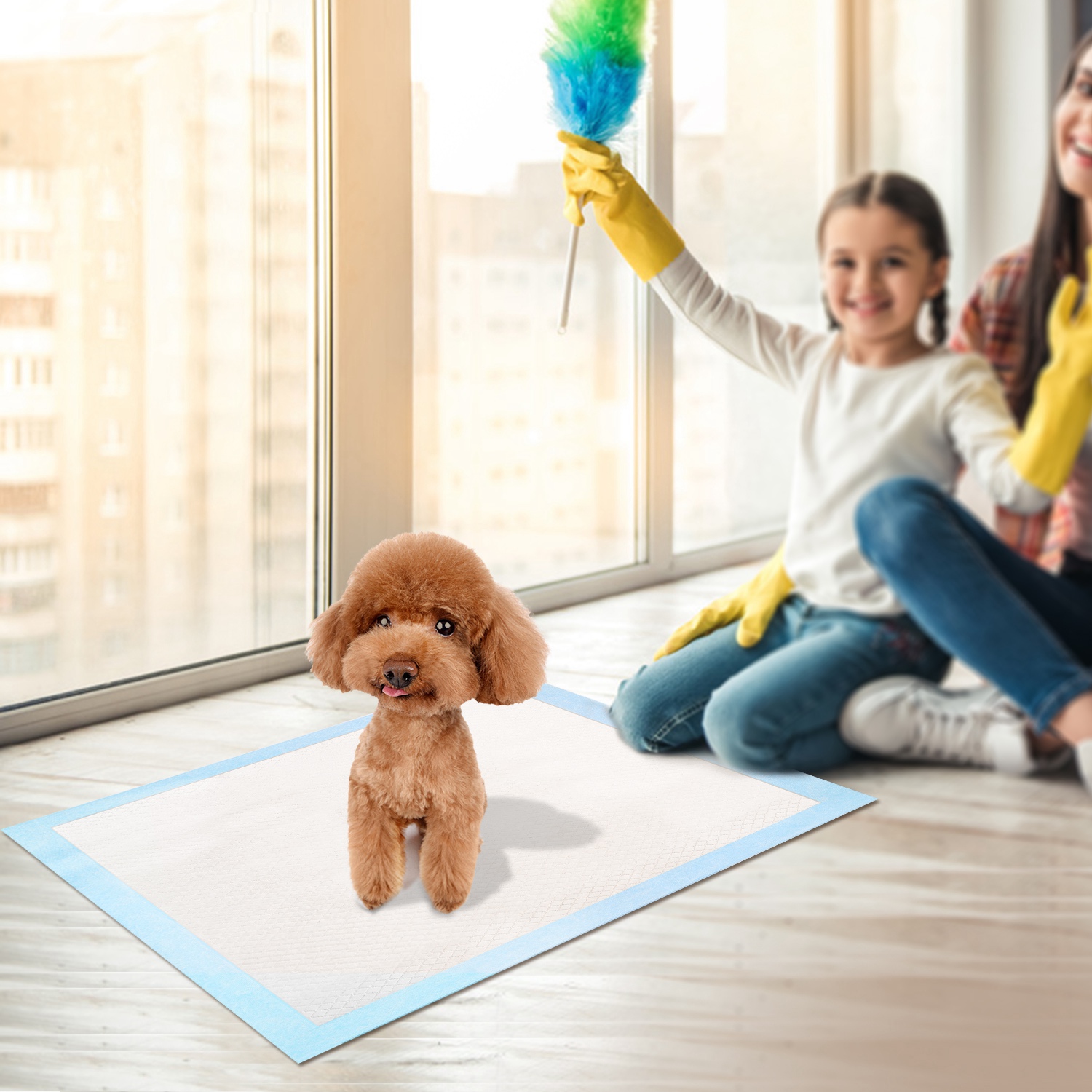 Juego de 50 Piezas de Almohadillas de Entrenamiento para Perros, Tapetes Absorbentes para Cachorros y Gatos, Entrenamiento Sanitario 24in X 18in M — imagen 11
