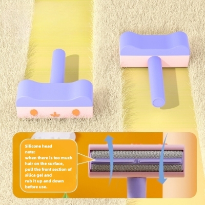 Nuevo dispositivo para eliminar cabello pegajoso de mascotas cepillo electroestático para eliminar pelo de gatos y perros del sofá y muebles — imagen 2