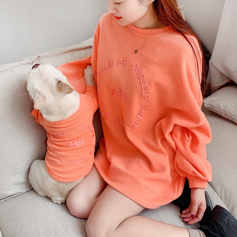 Spring And Autumn Kitten Pet Parent-Child Clothing Cat Clothes Embroidered Dog Clothing Long-Sleeved T-Shirt — image 12