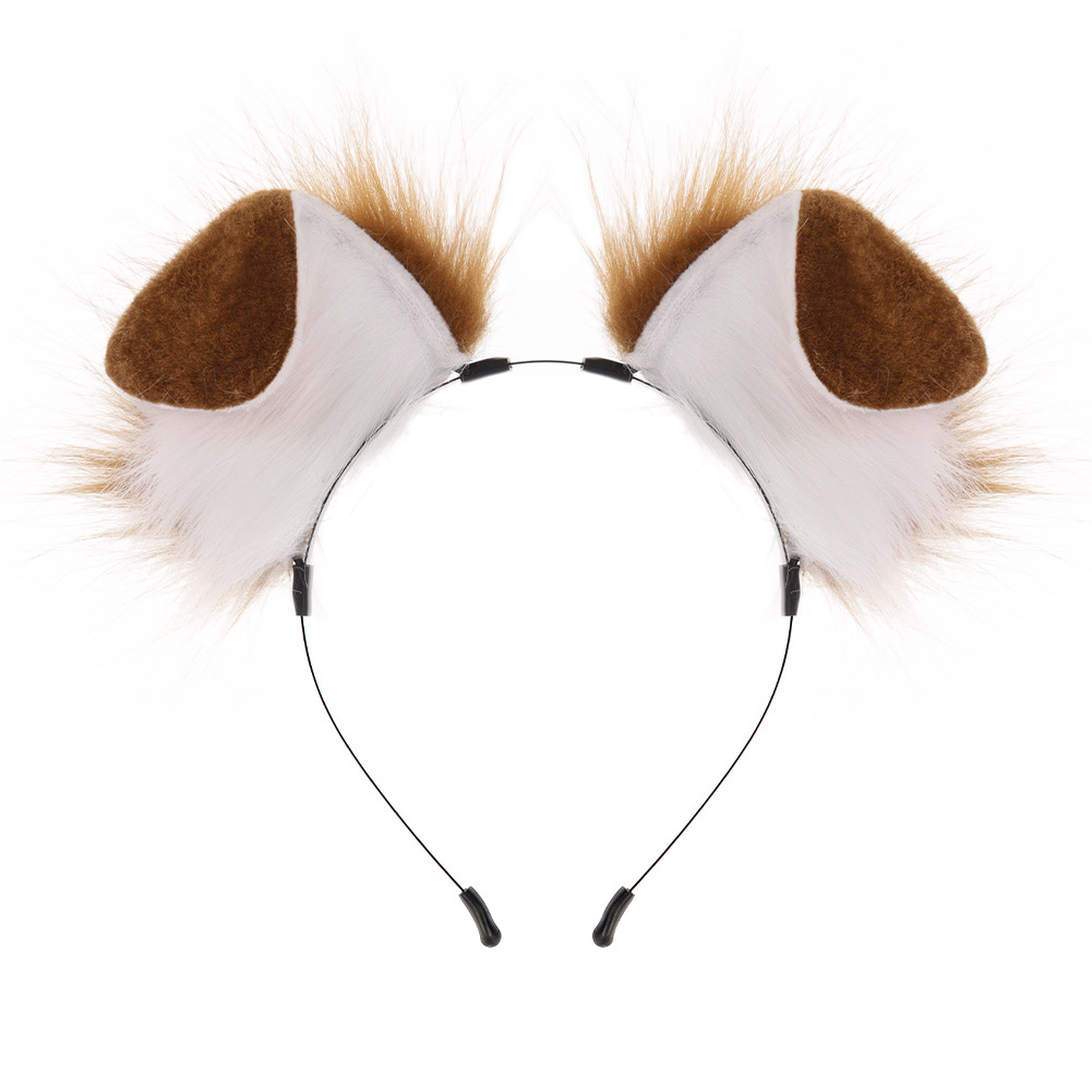 Handmade Plush Folded Ear Dog Headband Animal Ears Hair Accessory Cosplay Dog Ears Performance Tail Accessories — image 10
