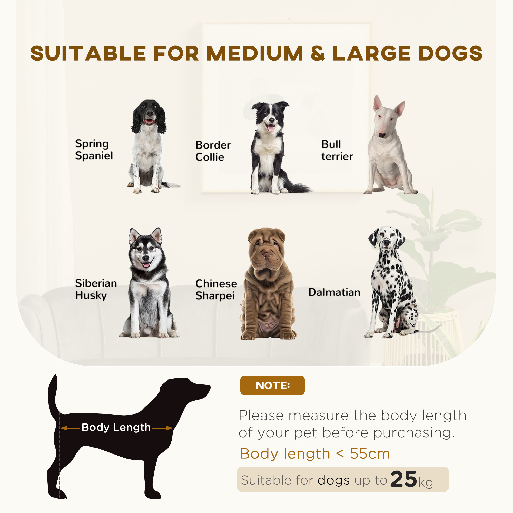 Pearl Design Pet Sofa for Medium and Large Sized Dogs, Pet Bed with Cushion and Solid Wood Legs, Charcoal Gray — imagen 7