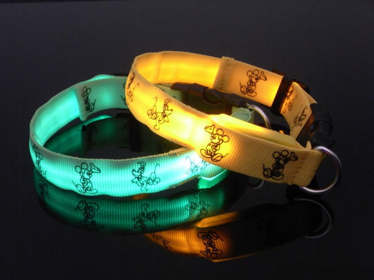 Small Dog Pet Traction Dog Collar Led Luminous Collar Than Bear Teddy Dog Cute Luminous Pet Collar — image 4