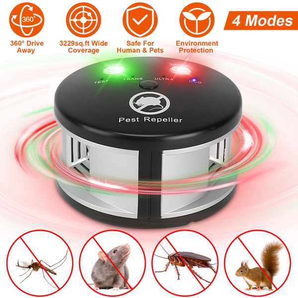 Repelente de Plagas Ultrasónico 360 Grados, Control de Plagas Electrónico de Enchufe, Perseguidor, Bloqueador — imagen 5