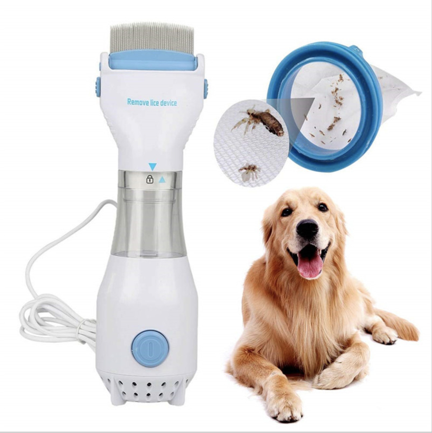 Cepillo Eléctrico para Perros - Eliminador de Piojos y Huevo de Piojo, Herramienta de Limpieza Física para Mascotas — imagen 2