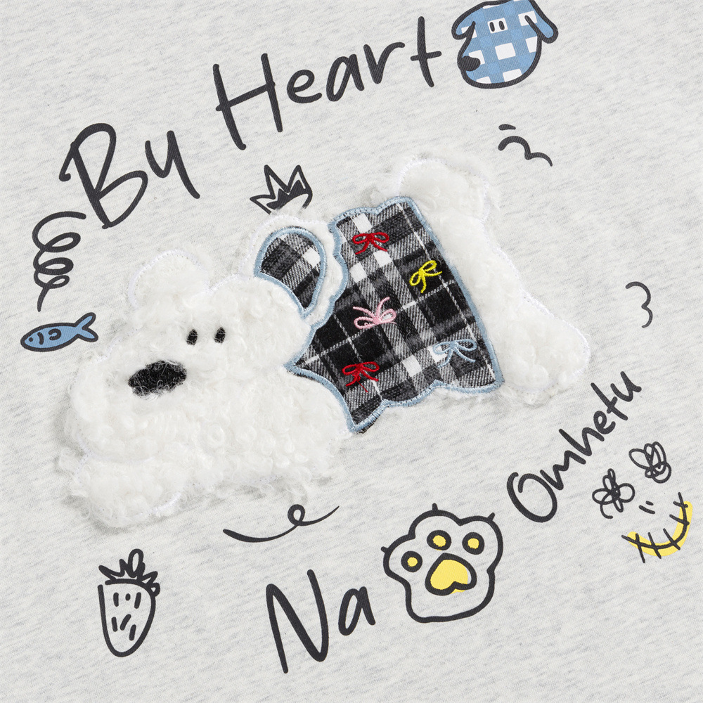 Cartoon puppy short sleeved t-shirt — image 4