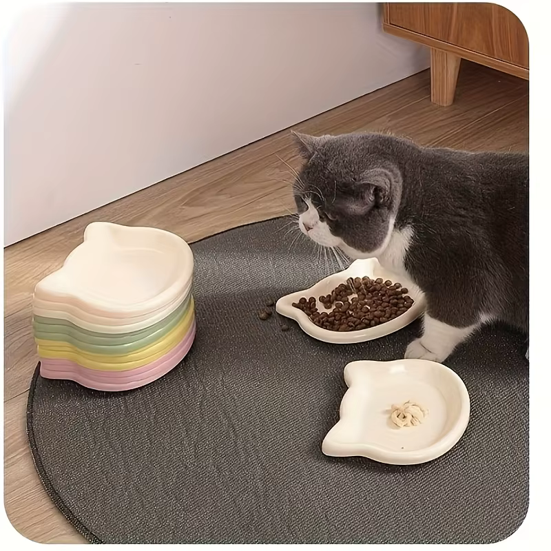 Comedero para Mascotas de 4 Colores, Plato de Comida para Gatos, Plato para Snacks Enlatados y Comidas Congeladas para Gatos Enanos, Plato Premium Anti-Nariz-Negra para Mascotas, Uso en el Hogar — imagen 2