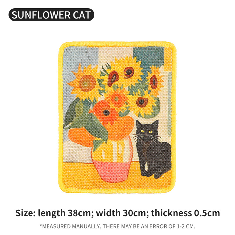 Tablero de Rasguño para Gatos Vertical Montado en Pared con Jute Durable No Shedding Para Mascotas — imagen 10