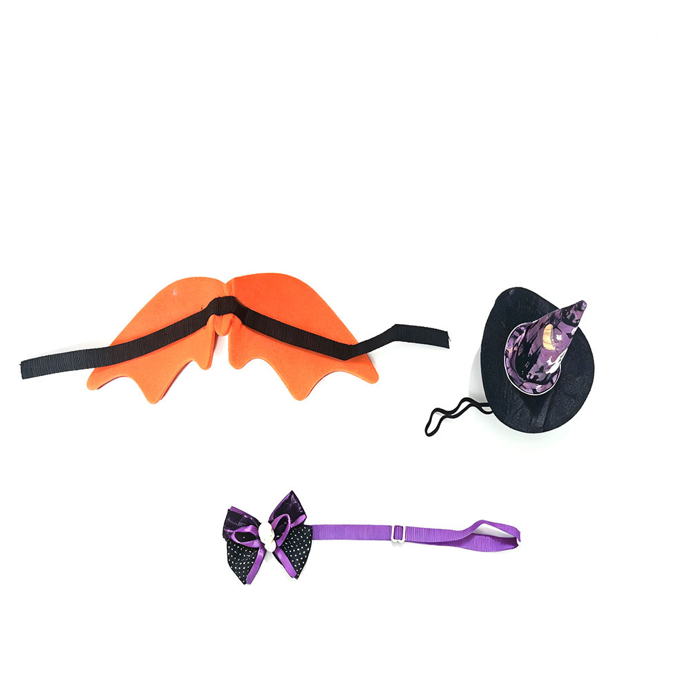Fashion Halloween Pet Bat Wings Hat Bow Tie Set for Cats and Dogs — image 7
