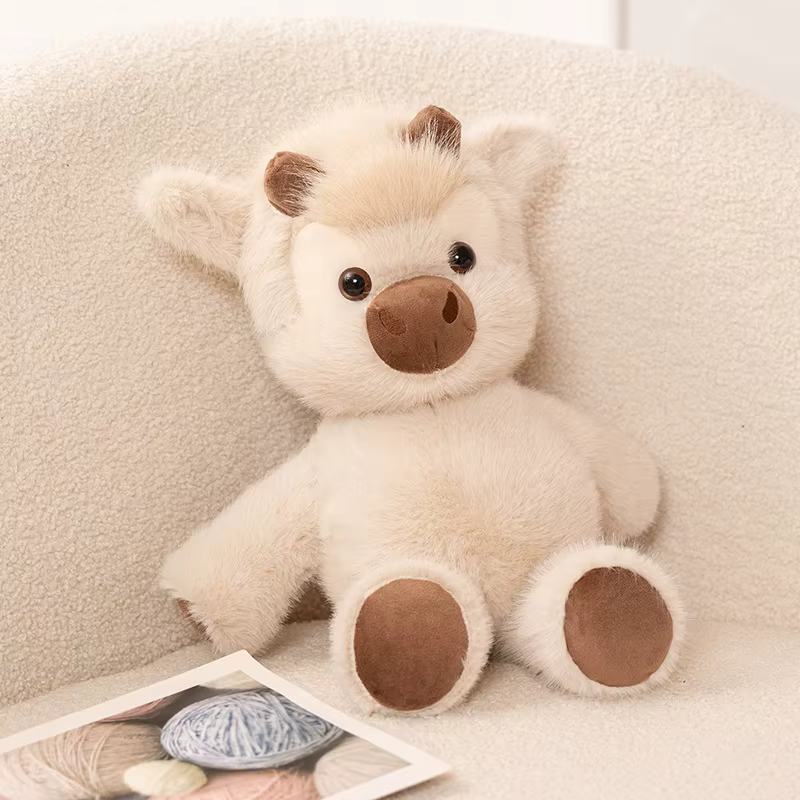 Adorable Highland Cattle Plush Toy 45cm - Huggable Running Cow Stuffed Animal Made with Premium Soft Fabric, Soothing Companion — image 4