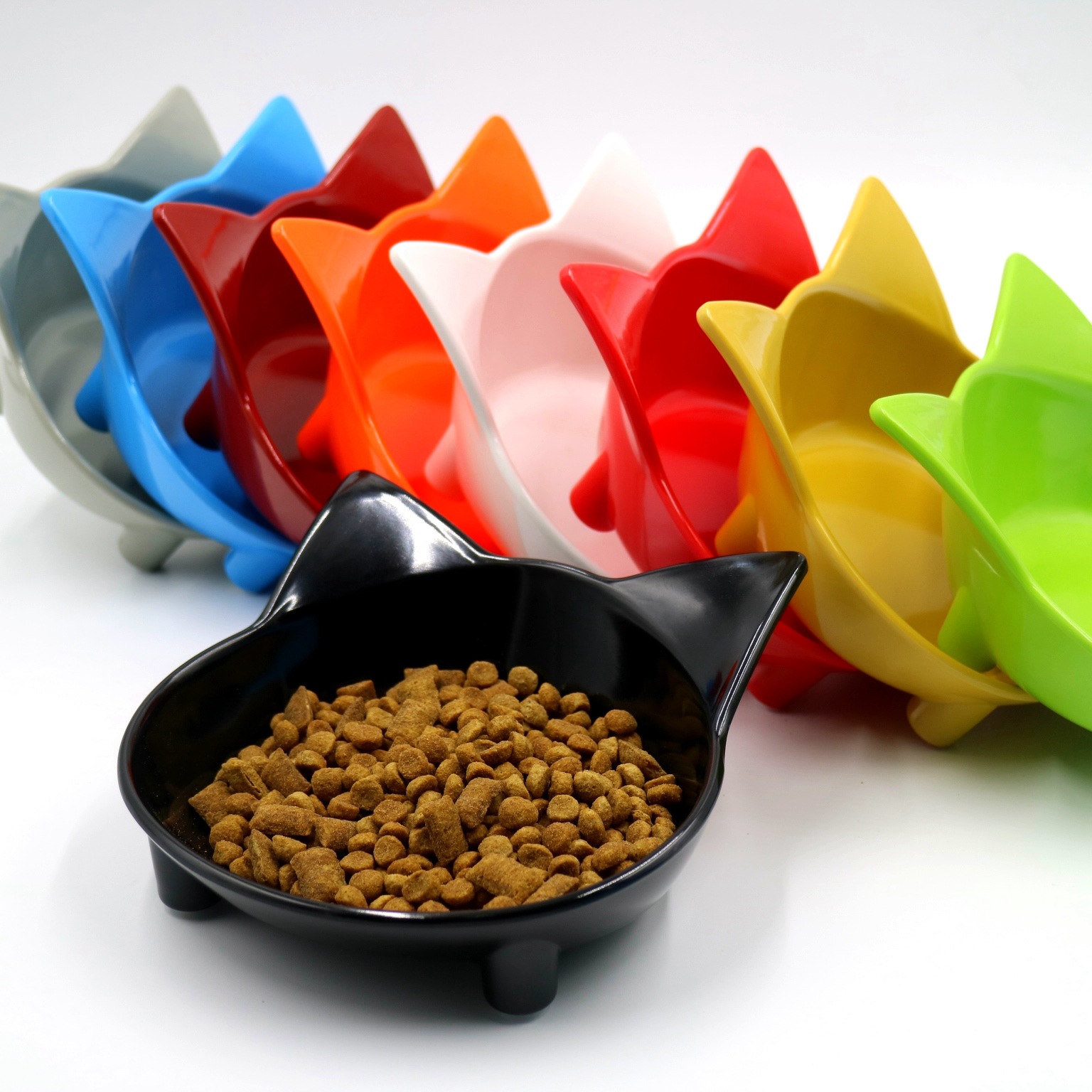 Tazón para Mascotas de Melamina No Deslizante Colorido para Gatos Comida para Mascotas Suministros para Animales — imagen 1