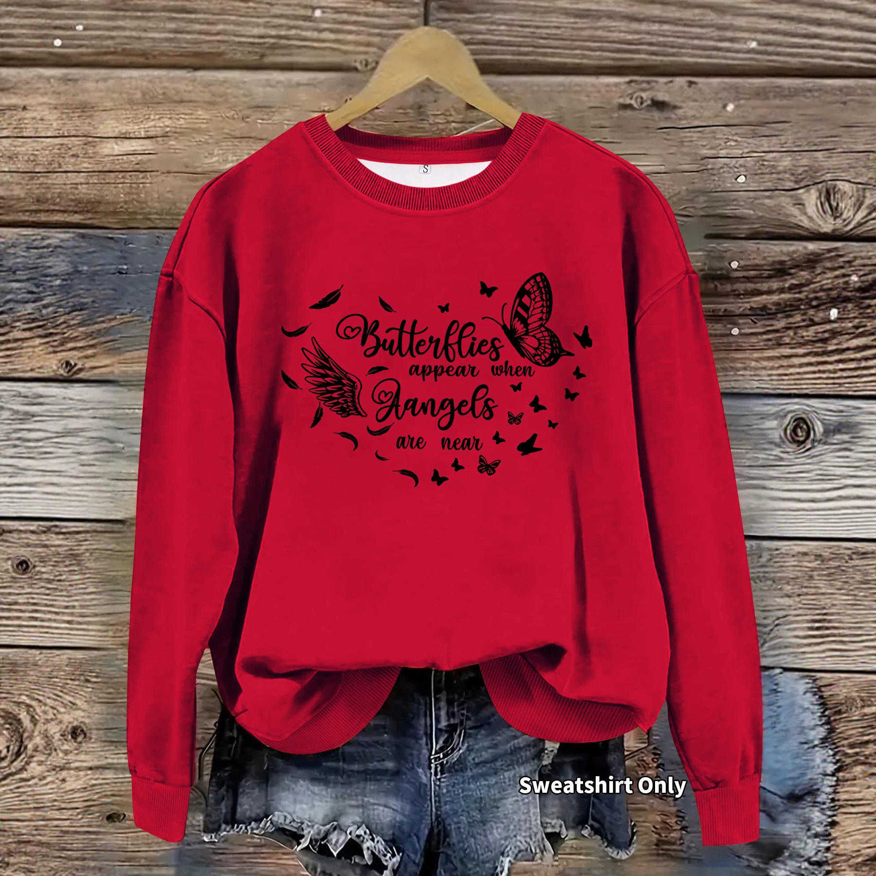 Butterfly printed long sleeved hoodie — imagen 4