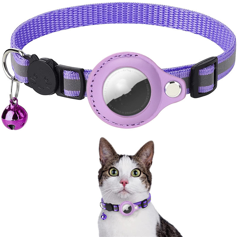 Reflective Collar Waterproof Holder Case For Airtag Air Tag Airtags Protective Cover Cat Dog Kitten Puppy Nylon Collar — image 21