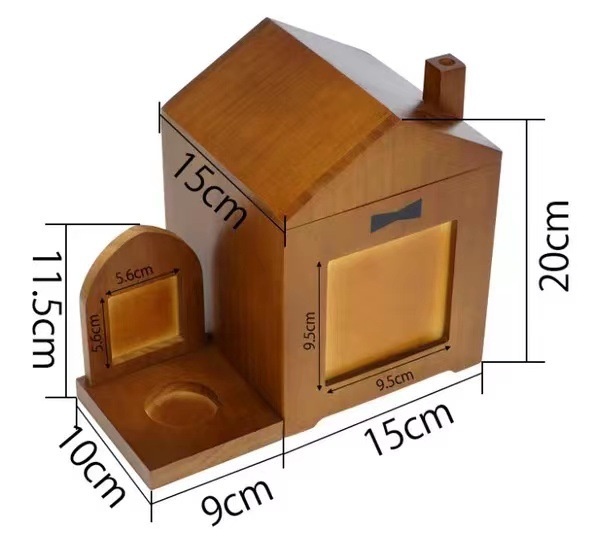 Pet Urn Solid Wood Memorial Wooden Box Animal Cremation Funeral Products — image 2