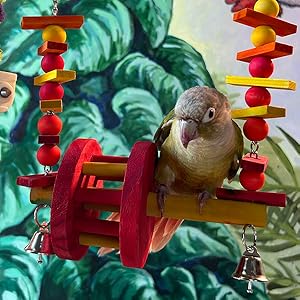 Bird Toys For Parrots, Ferris Wheel Swing Handmade Bird Toy Parrot Toys Set — image 2