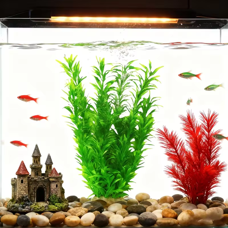 Handmade Aquatic Plant Landscape Green Artificial Aquarium Plant Fish Tank Decoration Realistic For Home Fish Tank Decor — image 2