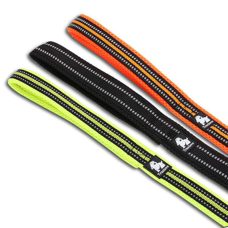 Lazo de pase para mascotas con cinta fluorescente colorida, nylon resistente - adecuado para todos los perros — imagen 4