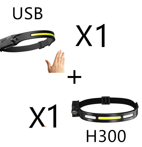 COB LED Inducción Linterna de Cabeza para Montar con Batería Recargable USB Resistente al Agua para Camping y Caza con Visión Total — imagen 7