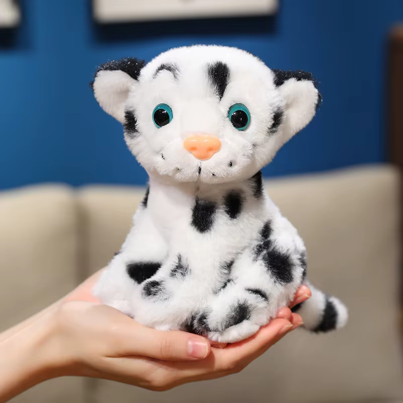 Realistic Cute Leopard Plush Toy Soft Cozy Wild Animal Toys Lifelike Leopard Plush Doll Lovely Desktop Decor Kids Gift Getaway — image 4