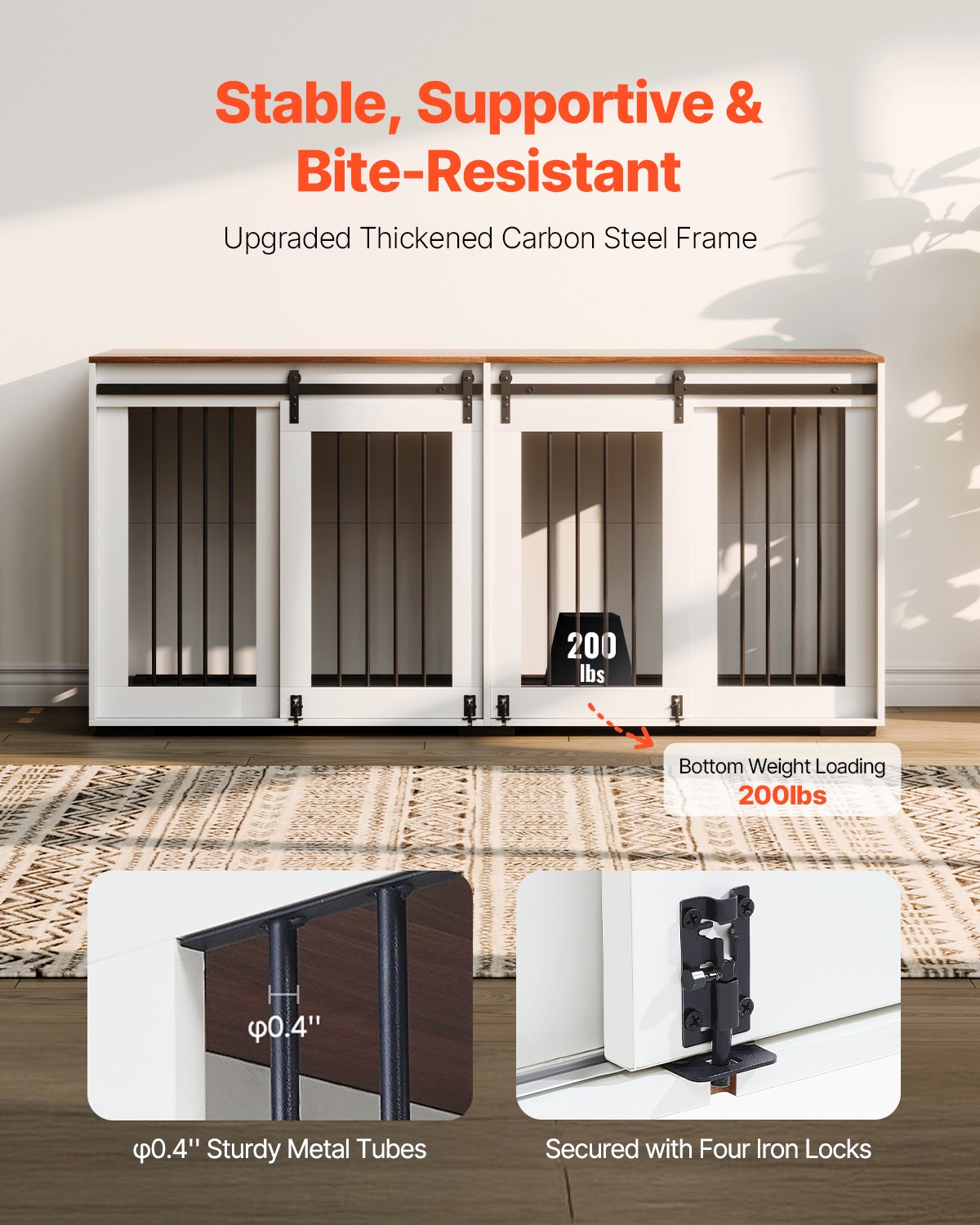 Mueble para Perro 72 Pulgadas - Caja de Madera Interior con Plataforma y Resistente — imagen 3