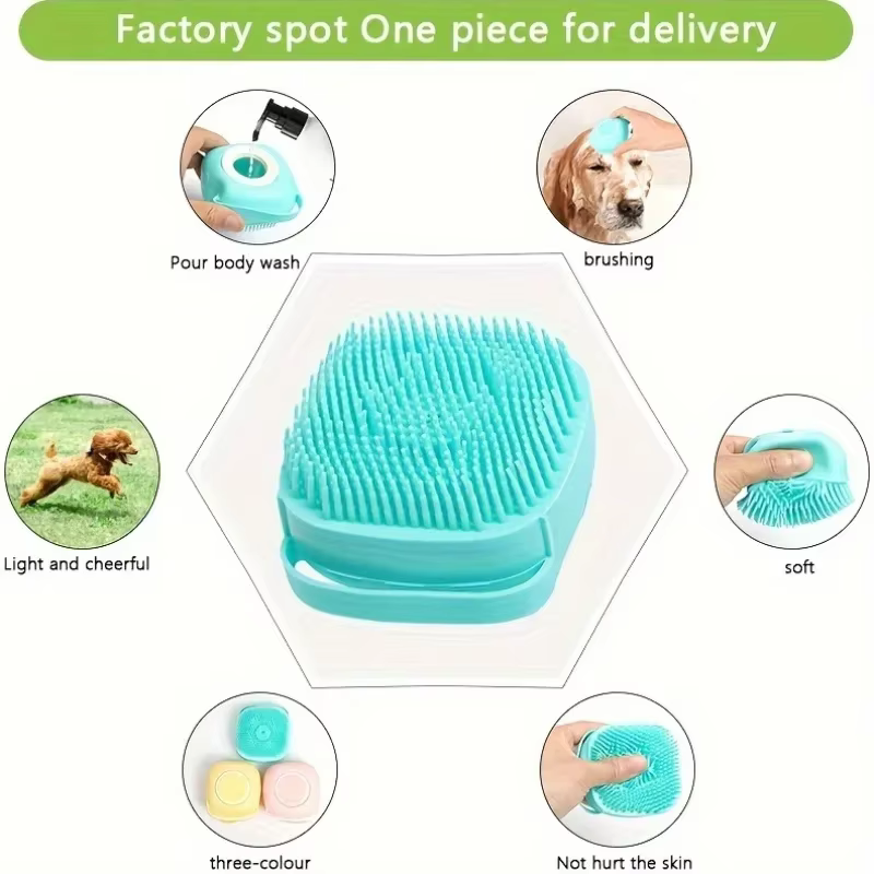 9 Pieces/pet Grooming Kit Includes Hair Removal Brush, Flea Brush, Bath Brush, Nail Clipper and Toothbrush, Storage Bag — image 5