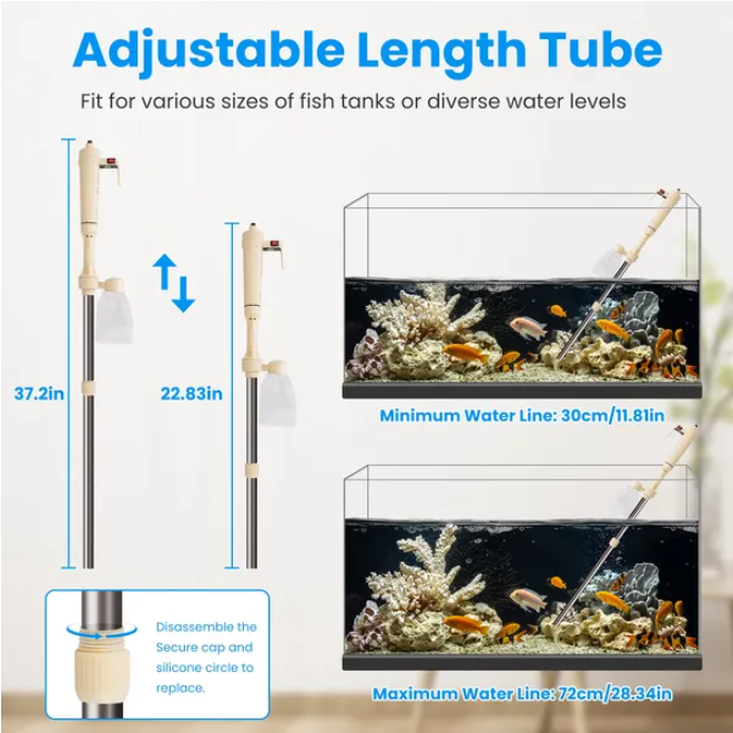Kit de limpieza eléctrico multifuncional para acuario con limpiador de arena — imagen 2