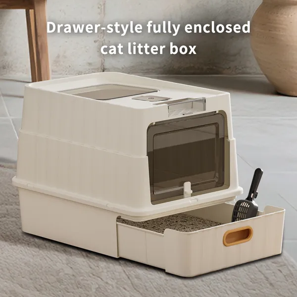 Lavadora de Gato de Estilo Cajón Blanco, Diseño Humanizado, No Ocupa Espacio de Almacenamiento Familiar — imagen 1