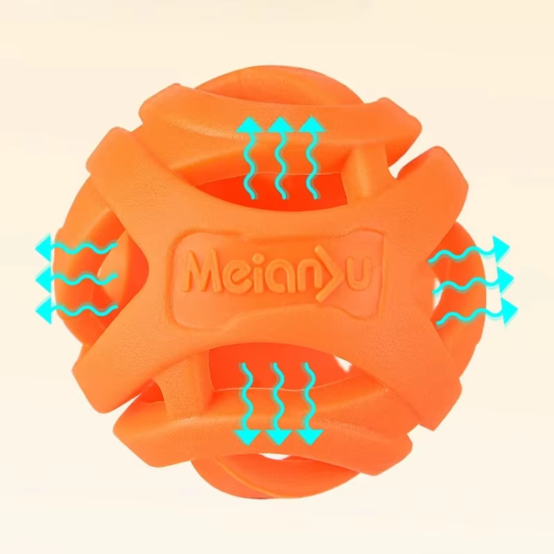 Durable Hollow Elastic Dog Chew Ball, Teeth Cleaning Molar Toy, Interactive Fetch Ball for Small Medium Dogs — image 3